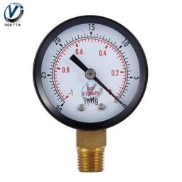Manomètre à vide Mini cadran Portable à double échelle 1/4 ""NPT -30HG/0PS manomètre sous vide 2