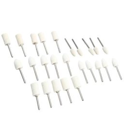 Outils abrasifs pour Dremel tige en feutre de laine meulage polissage tampon de roue 3mm 1/8