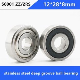 Roulement à billes à gorge profonde en acier inoxydable S6001-2RS pièces haute qualité 6001ZZ