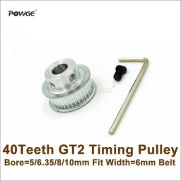 POWGE – poulie de synchronisation GT2 à 40 dents 5-12mm largeur 6mm 2gt pour imprimante 3D