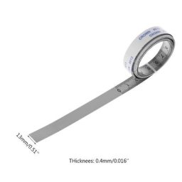 Ruban de mesure à onglet en acier inoxydable règle d'échelle métrique auto-adhésive 1M-3M pour