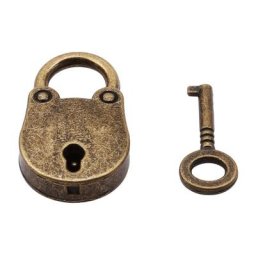 Serrures en métal de style vintage ancien mini cadenas petite boîte à bagages serrure à clé