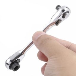 Mini clé à cliquet à douille rapide à Double extrémité de 1/4 pouces tige de tournevis outil à