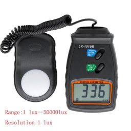 Illuminomètre LCD numérique LX1010B 3 gammes 50 000 Lux Meter Photomètre Luxmètre avec sac de