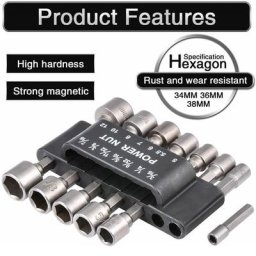 Jeu de mèches de forage tournevis à écrou électrique adaptateur de buses à douille hexagonale