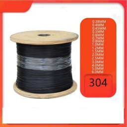 Câble métallique flexible en acier inoxydable 304 diamètre 0.38-6mm après revêtement PVC noir