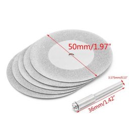 Disques de coupe en diamant de 50mm 5 pièces tige de foret pour lame d'outil rotatif 2021