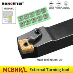 Porte-outil de tournage externe 1 pièce CNMG12 Inserts en carbure MCBNR/L ensemble d'outils de coupe