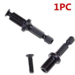 Adaptateur de tige hexagonale en acier 1/4 pour mandrin de foret vis à filetage mâle 3/8 ""-24UNF