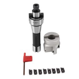 Kit de fraises CNC 400R 50MM + 10 Inserts en carbure APMT1604 + arbre à tige R8 pour Machine-outil