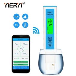 Yieryi-Testeur de qualité de l'eau compatible Bluetooth 4 en 1 EC TDS température humidité
