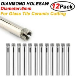 Foret à diamant en céramique 6mm 12 pièces pour le carrelage le verre le marbre la porcelaine