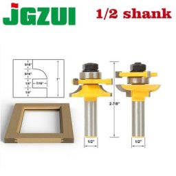 Couteau de porte à tige 1/2 ""12mm Rail et Stile mèche de routeur quart de rond coupe-bois Tenon
