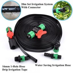 Tuyau d'arrosage de 20m 16mm 1 trou pluie goutte-à-goutte agriculture légumes système
