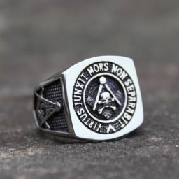 Bague en acier inoxydable pour hommes qui unit la vertu la mort ne se séparera pas Bijoux de