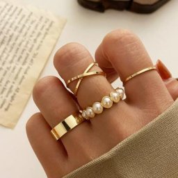 LATS-Ensemble de matiques de perles incrustées rétro créatives pour femmes bijoux de joint de