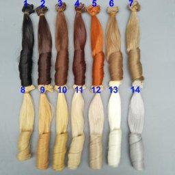 Perruques de poupée ondulées russes faites à la main 20 cm haute température pour 1/3 1/4 1/6