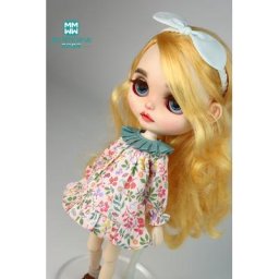 Robe imprimée à la mode pour jouets Blyth Azone accessoires vestisens violet rose jaune OB23