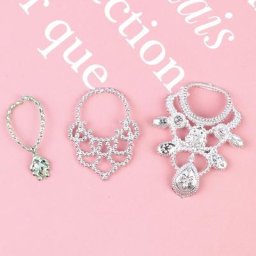 Collier chaîne en plastique et cristal pour poupée accessoire de fête à la mode 1 pièce 1/6