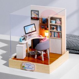Meubles miniatures en bois pour maison de poupée bricolage boîte jouets de théâtre pour enfants