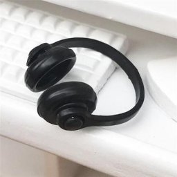 1Pcs New 1/12 Doll House Miniatures Plastic Wireless Earphone Headphone Doll House Decor Classic
