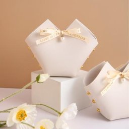 Distunr-Sac cadeau en cuir pour invités boîte à bonbons de mariage baby shower fête