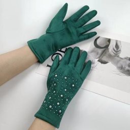 Gants de cyclisme en daim et strass pour femmes à la mode chauds coupe-vent pour Sports de plein