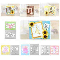 Matrices de découpe en métal cadre Animal fermé pochoirs pour bricolage Scrapbooking costume de