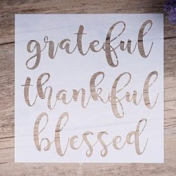 Pochoirs artisanaux Thankcomparator Blessed pour peinture murale scrapbooking timbres d'estampage