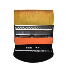 Brosse plate en cheveux synthétiques MBT-4 haute qualité poignée en bois huile acrylique pour