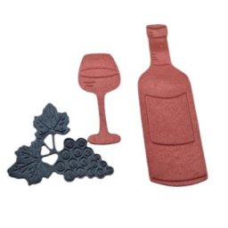 Matrices de découpe en métal bouteille en verre de vin pochoir bricolage carte en papier d'album