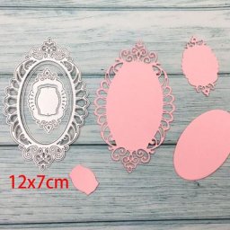 Matrices de découpe en métal moule à découper cadre de fleur de dentelle scrapbooking artisanat