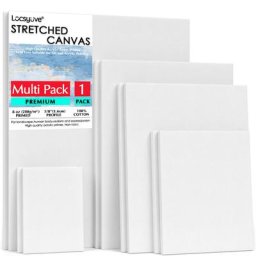 Locsyuve-Toile de peinture pour peinture toile tendue 100% coton fournitures d'art apprêtées pour