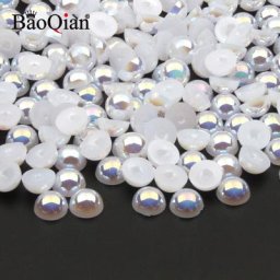 Embellissement de perles en résine demi-ronde à dos plat pour bricolage artisanat de décoration
