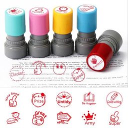 Timbres de dessin animé pour enfants sceau de récompense timbre fuchsia fournitures de bureau et
