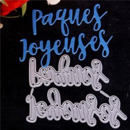 Matrices de découpe en métal mot français pour bricolage Scrapbooking découpe nouvelle