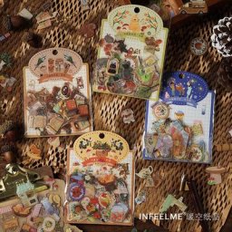 Ensemble d'autocollants de papeterie mignons pique-nique nourriture camping étiquette décorative