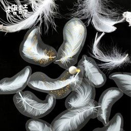 Autocollants décoratifs imperméables pour la maison plumes et anges vie 30 pièces par paquet