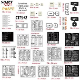 Guide du clavier de référence rapide autocollant de raccourci adapté pour ordinateur portable ou