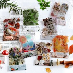 Mini autocollants flocons plantes fleurs étiquette Scrapbooking en papier esthétique papeterie