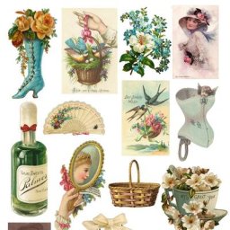Autocollants de fleurs rétro vintage pour filles artisanat de bricolage scrapbooking album