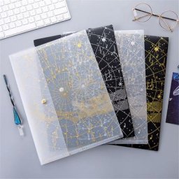 Sac de rangement transparent pour fichier étoile A4 sac de rangement pour informations des