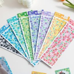 Autocollant Adhésif Décoratif Mignon Kawaii Série de Fleurs Bricolage Artisanat Scrapbooking