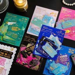 Paquet d'autocollants d'estampage à chaud étiquette Scrapbooking en matériel décoratif Vintage