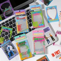 MINKYS-Autocollants de cadre de cartes photo K-pop mignons autocollant de décoration papeterie