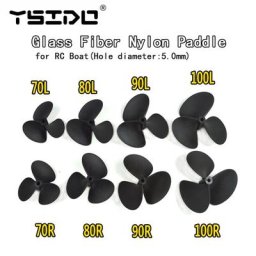 YSIDO – hélice à trois pales pour bateau radiocommandé 70mm 80mm 90mm 100mm CW/CCW 5.0mm pour