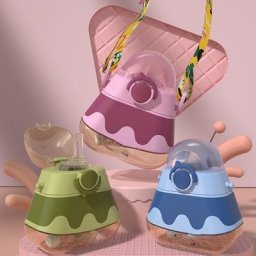 Bouteilles d'eau à double usage pour filles et enfants biberon à motif de dessin animé biberon