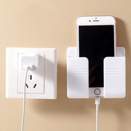 Punch Free Wall Mounted Organizer Storage Box Remote Control Mounted Mobile Phone Plug Wall Holder