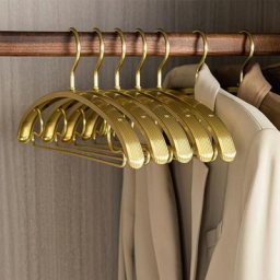 Porte-manteau en alliage d'aluminium 5 pièces de largeur présentoir gain de place antidérapant