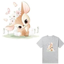 Patchs appliqués en forme de fleur dessin animé Animal rayures avec presse à chaud autocollant